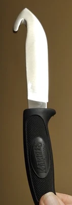 Faca Guthook mármores. Cabo de segurança de borracha preta. - Imagem 1 de 2