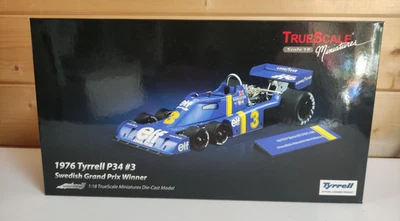 SUPERB Truescale  1976 Tyrrell P34 6 wheeler . 1:18 Scale Diecast Boxed & Signed - Image 1 of 4