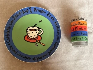 Rosenthal Fun & More No. 5 - OUT OF COFFEE - 1994 Sammelteller und Glas - Bild 1 von 6