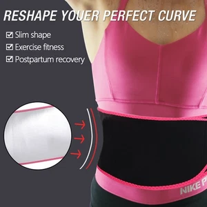 Men Women Waist Trimmer Weight Loss Sauna Trainer Wrap Belt Sweat Stomach Shaper - Picture 1 of 13