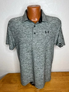 Men's Under Armour S/S Polo Golf Shirt Small S - Gray - Loose - Poly - Picture 1 of 6