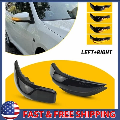Luz de giro de señal de espejo retrovisor dinámico lateral izquierdo+derecho para Toyota Prius C 2012-2018 Foto 1 de 4