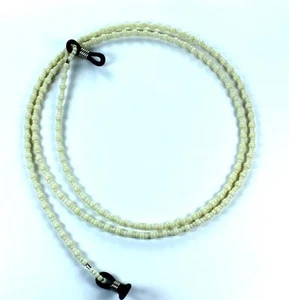 Toho kleine Glasperlen opak hellbeige Brillenhalter, Ketten - Bild 1 von 1