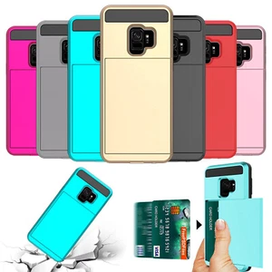 For Galaxy S9 S10 S20 Note 10 Plus Ultra With Credit Card Holder Phone Cover - Picture 1 of 52