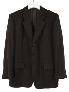 Corneliani Vogue Blazer Men (EU) 54R Wool Single Breasted Checked Brown - Picture 1 of 13