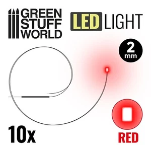 RED micro LED Lights - 2mm - Scenery Miniature lighting train infinity tiny - Picture 1 of 3