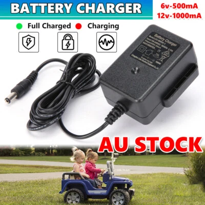 6V/12V Kids Car Battery Charger Electric Toys Motorcycle Scooter Power Adapter - image 1 of 4