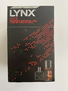 LYNX Vice Deodorant Bodyspray 100g & Eau De Toilette 95ml - New In Box RARE - Picture 1 of 4