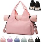 Gym Bag Womens, Yoga Mat Bag Sport Travel Bag with 2pcs Shoes Compartment, Wate
