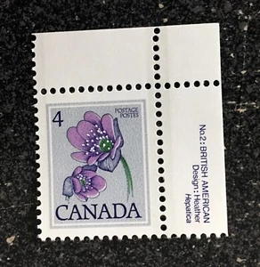 CANADA 1977 #784 4c Hepatica Selvage Single Mint NH flower - Picture 1 of 1