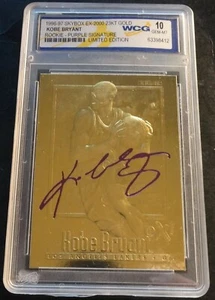 Skybox Ex-2000 1996 oro 23kt Kobe Bryant novato WCG 10 púrpura firma limitada - Imagen 1 de 3