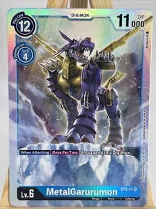 MetalGarurumon ST2-11 SR Juego de Cartas Digimon Azul TCG M/NM - Imagen 1 de 2