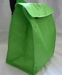 LUNCH BAG wiederverwendbar isoliert - LIMETTENGRÜN - Laschenverschluss - Fronttasche - Henkel - Bild 1 von 7