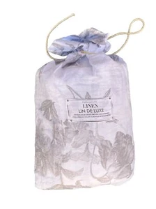 Pure Luxury Linen Bedding Duvet Set Queen + Shams 3pcs White w Grey Floral Print - Picture 1 of 7