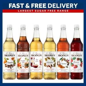 Monin 1L Syrups Multiple Flavours for Coffee and Cocktails - As Used By Costa - Picture 1 of 24