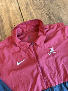 Alabama Crimson Tide Nike On-Field 1/4  Zip Jacket Colorblock Vented Sz L SEC - Picture 1 of 10