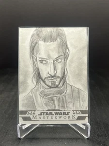 2024 Topps Masterwork Star Wars Bodhi Rook Marlo Agunos Artist Sketch 1/1 - Picture 1 of 2