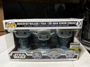 YODA ANAKIN SKYWALKER OBI-WAN KENOBI ENDOR LEUCHTET 3ER PACK AMAZON FUNKO POPS 2024 - Bild 1 von 3
