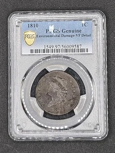 1810 Classic Head Large Cent | PCGS VF Details - Picture 1 of 4