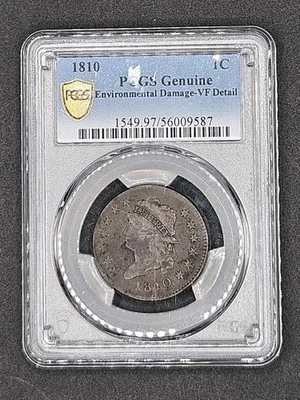 1810 Classic Head Large Cent | PCGS VF Details - Image 1 of 4