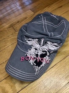 Bon Jovi Circle Music Tour 2010-11 Embroided Womens Military Cap Hat Adjustable - Picture 1 of 8
