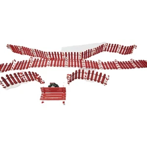 Vintage Dept 56-52661 Village Candy Cane Bench & 52664 Wooden Fence Lot of 2 - Picture 1 of 12