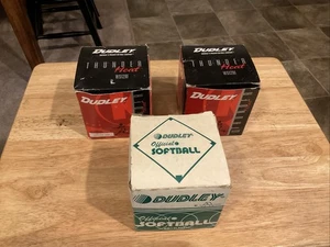 NOS Lot Of 3 Dudley Official Softballs 2 Thunder Heat Brand NEW - Picture 1 of 2