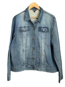Buffalo David Bitton Women's Blue Denim Jacket Size XL - Picture 1 of 12