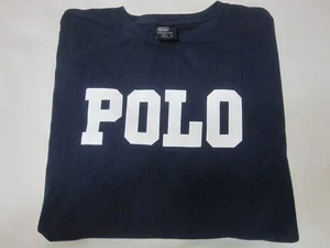 Vintage 90s Polo Ralph Lauren Graphic Logo Spellout T-Shirt (Color: Navy | Size: XL) - Bild 1 von 21