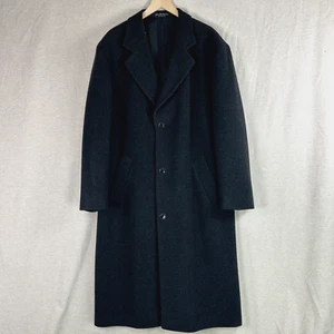 Vintage Andrew Fezza Mens Italian Cashmere Blend Overcoat Size 44R Old Money Lux - Picture 1 of 12