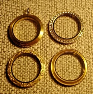 Origami Eule groß Gold Twist Medaillon Sockel oder Gesichter ~ Neu - Bild 1 von 4