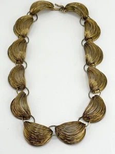 Vintage wire wrapped gold collar necklace - Picture 1 of 5