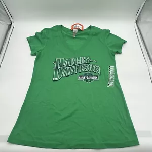 NWT 2015 HARLEY DAVIDSON PANAMA CITY BEACH, FL GREEN T SHIRT WOMEN'S SIZE XL - Picture 1 of 12