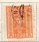 Austria 1922 Early Issue Fine Used 1500Kr. 092706