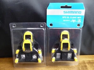 2x Genuine Shimano SM-SH11 Cleatset 6 Degree Float SPD-SL Road Bike Pedal Cleats - Picture 1 of 5