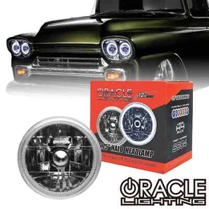 Oracle Lighting Pre-Installed 5.75" Sealed Beam Headlight Green Halo 6904-004 - Picture 1 of 15