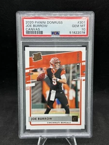 2020 Panini Donruss - Joe Burrow, #301 - Canvas - Cincinnati Bengals - PSA 10 - Picture 1 of 1