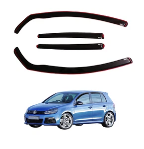 WA Wind Deflectors For VW Golf  Mk6  5 Doors  Hatchback 2008-2012  4 Pieces - Picture 1 of 7