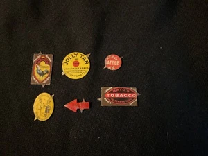 Vintage Metal Tobacco Tags (6 tags) - Imagen 1 de 5