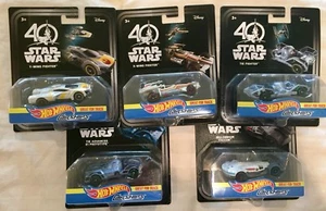 Star Wars 40th Anniversary Hot Wheels Carships Disney Millennium Falcon Wing 5 Y - Picture 1 of 5