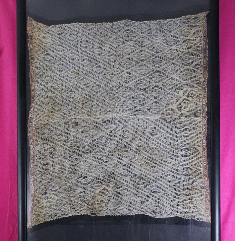 Pre Columbian Authentic Chancay Lace Textile Shroud Spooky Spirits COA - Image 1 of 4
