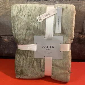 AQUA HOME Velvet Ombré Throw 50"W x 70"L Teo Tone Gray / White @ - Picture 1 of 3