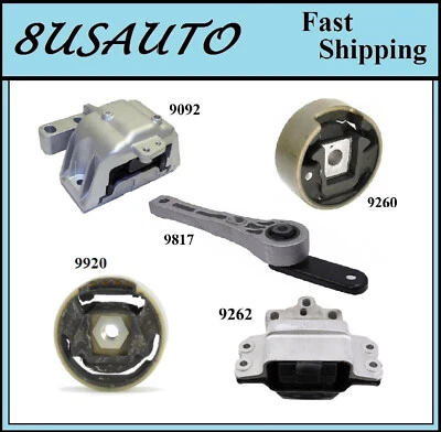 5 piezas montaje de motor y transmisión compatible con Audi TTS Quattro 2009-2015, TT Quattro 2,0 L Coupe Foto 1 de 4