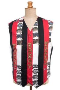 CHALECO CHALECO DE COLECCIÓN AÑOS 90 GIANNI VERSACE ROCK N ROYALTY JEANS ALTA COSTURA TALLA L COMO NUEVO - Imagen 1 de 10