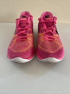 NIKE FLYKNIT LUNAR 3 Womens SZ 9.5 PINK BLAST SNEAKERS Athletic Shoes - Picture 1 of 7