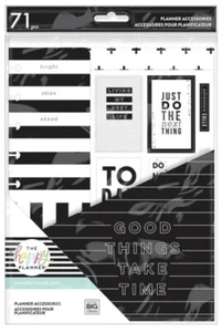 The Happy Planner - Black & White Classic Accessory Pack - 71pcs - Brand New - Picture 1 of 4