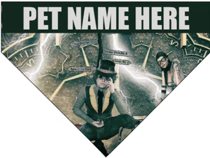 Dog/Pet Bandana - Steampunk Timeclock (can be CUSTOMISED with pet name) - Picture 1 of 7