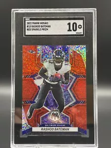 2022 Red Mosaic Sparkle SP Rashod Bateman SGC 10 Baltimore Ravens - Imagen 1 de 2