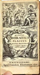 Horace, QUINTUS HORATIUS FLACCUS - DANIEL HEINSIUS. Elzevir 1676 - Picture 1 of 4