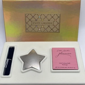 New Estee Lauder - Pleasures -Silver Shining Star - Compact for Solid Perfume - Picture 1 of 12